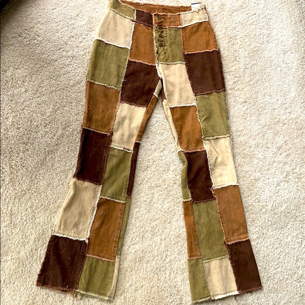 Zana Di vintage 90’s corduroy patchwork jeans 7/8